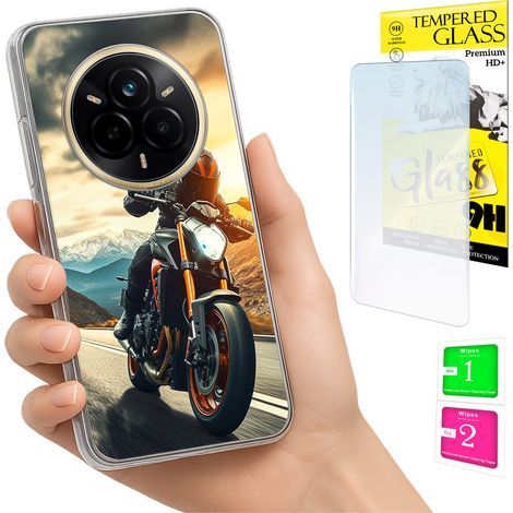 Schutzhülle für Realme 14 Pro 5G: Fotoschutzhülle, Rückseite + 9H-Glas (1/5)