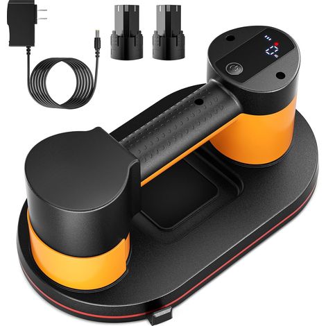 Ventouse Électrique, Ventouse Électrique sous Vide, Charge Maximale 300kg, 275 x 160 mm, 4000mAh Akku x 2, Ventouse Carrelage pour Marbre, carrelage, verre, assiette, etc