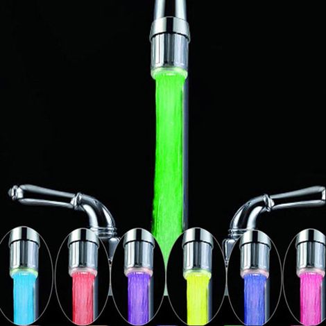 LED-beleuchteter Wasserhahn, LED-Wasserhahn mit sieben wechselnden Farben (1/5)