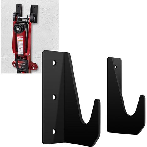 Ce support de rangement mural avec support de cric sur pied est compatible avec la plupart des crics hydrauliques horizontaux à tubes ronds. (1/5)