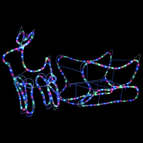 Décoration de Noël d'extérieur Renne et traîneau 252 LED vidaXL (1/5)