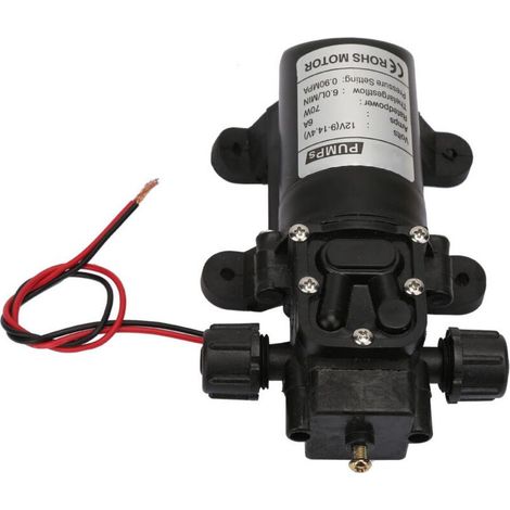 Pompe à eau à membrane haute pression auto-amorçante 12 V CC 70 W 6 L/min, pompe à eau à double filetage (1/5)