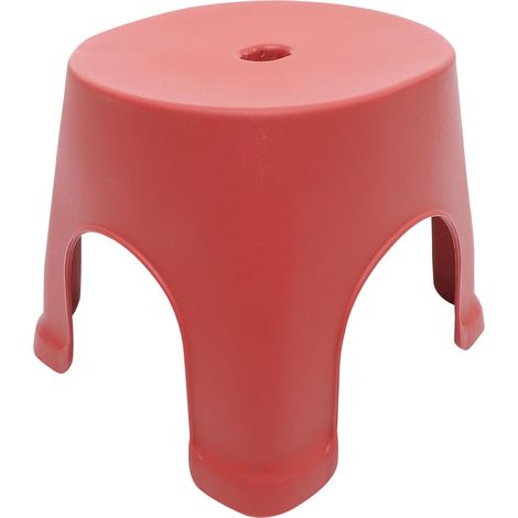 Tabouret en Plastique Antidérapant Léger Cuisine et Dortoir, Tabouret Compact en PP, Marchepied Portable Rose pour Usage Domestique (1/5)