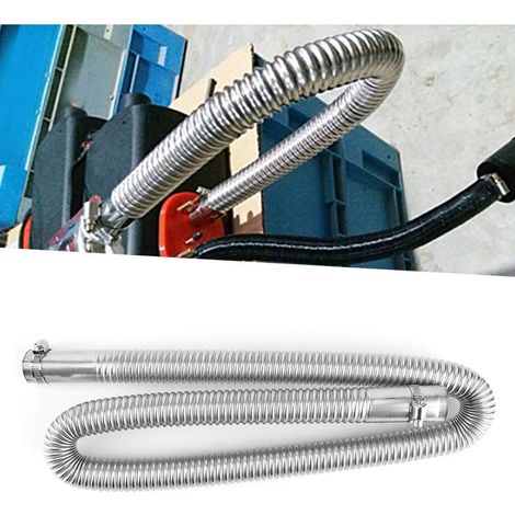 Tuyau d'échappement en acier inoxydable pour chauffage de stationnement, diamètre intérieur 2,5 cm/1 pouce, longueur 120 cm/47,2 pouces (1/5)