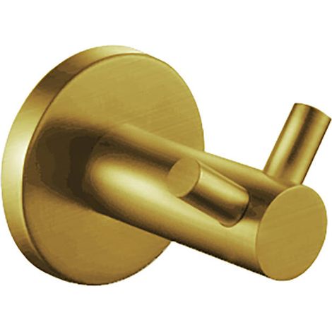 Aloni Doppel Wandhaken Gold gebürstet (1/3)