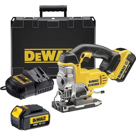 DeWALT DCS331M2 Scie sauteuse sans fil 18 V 4 Ah avec mouvement pendulaire – 2 batteries et coffret (1/4)