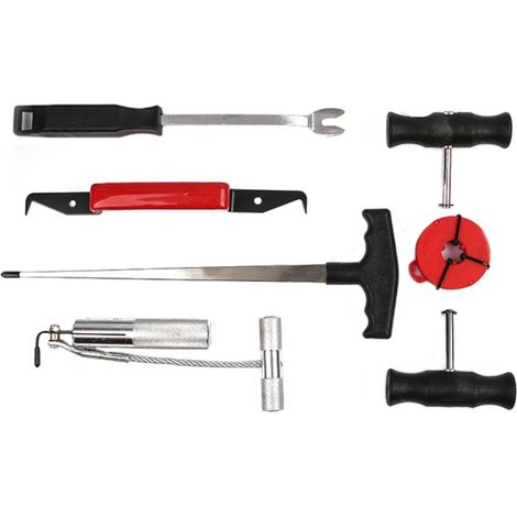 Irovami Kit pare-brise 7 outils – Tire-fils, réparation vitre – Idéal pour voiture, entretien, atelier (1/5)