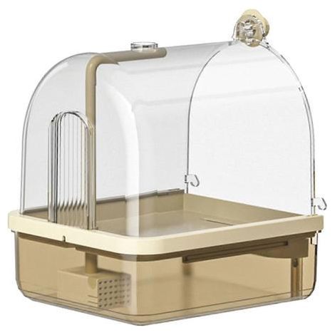 Automatische Vogeltränke für Käfigvögel – Wellensittichdusche mit Pumpe und verschiedenen Wasserstrahlmodi – Indoor-Bad für Nymphensittiche, Kanarienvögel und Wellensittiche – Zubehör für Käfigvögel (1/5)