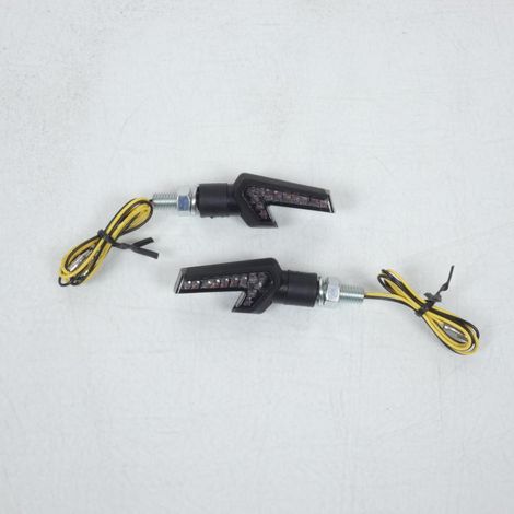paar led blinker 12v daylight rauchschwarz chaft für motorrad (1/4)