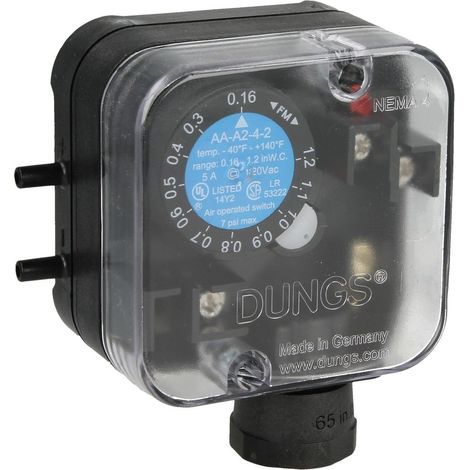 Dungs Pressostat AA-A2-4-2 avec raccord pour flexible