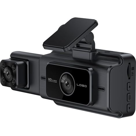 Bewegungserkennung, Fahrrekorder, Nachtsicht, Kamera vorne und hinten, 3 Objektive, Auto-DVR, Loop-Aufnahme, HD 1080P, großer WiFi-Fahrzeug-Videorecorder