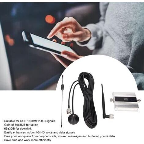 Amplificateur de Signal de Téléphone Portable et Antenne Répéteur 5G 4G LTE avec Amélioration de la Voix et des Données, Amélioration du Signal (Prise UE)