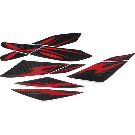 10 autocollants réservoir moto carbone pour Honda PCX125 150 2018-2019, bandes latérales motif rouge (1/5)