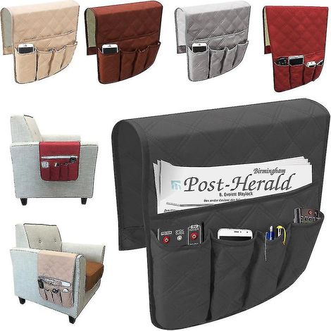 Organizer für Sofa-Armlehnen, Fernbedienungshalter, platzsparende Aufbewahrungstasche für Sofa, Sessel, Tisch und Schrank