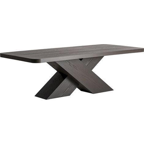 Table à manger contemporaine en chêne noir - noir (1/5)
