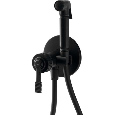Sapho Versi - Grifo de bidé empotrado con ducha, con cuerpo, negro mate RV013/15 (1/3)