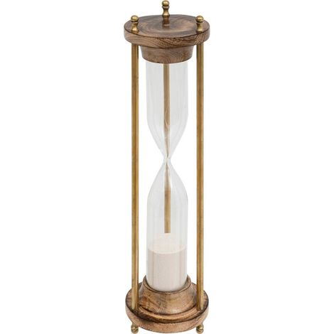Sablier cylindre manguier et verre Tropical boudoir H38 (1/3)