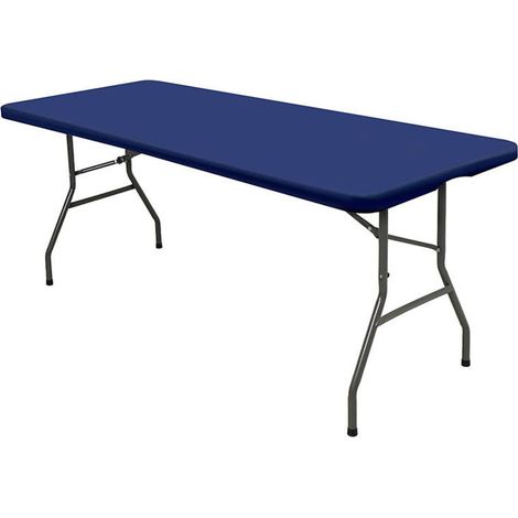 Tablecloth - Elastic Rectangular - Waterproof Polyester Spandex Blend - For 120x76 cm Tables - Indoor Outdoor Camping Picnic Party Use - 1 Piece (1/2)