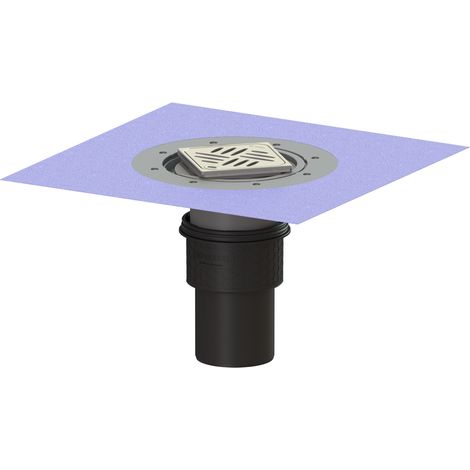 Siphon de sol/plafond Ecoguss DN 100, vertical, Variofix, grille design