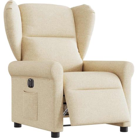 Relaxsessel Elektrisch Creme Stoff