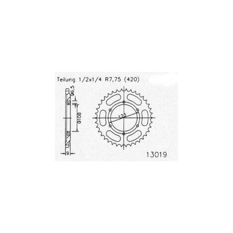 Couronne de transmission Sifam pour Moto Cagiva 50 Mito 1998 à