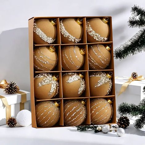 Ornements Veloutés pour Toutes les Fêtes Boules de Noël Polyvalentes Mariage et Anniversaire Maison (1/5)