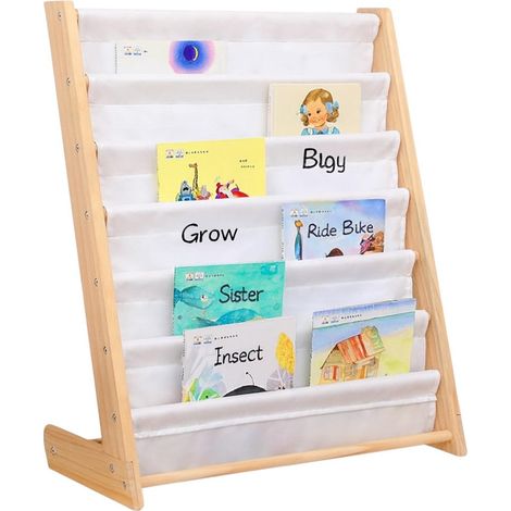 Libreria Montessori GINGER HOME in Legno per Bambini con 6 Ripiani, 64×30×79 cm (1/5)