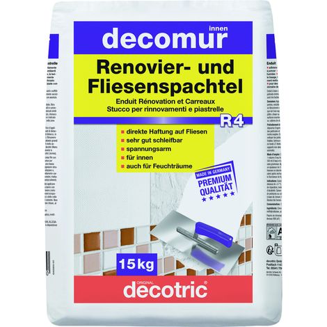 Decotric Decomur Renovier- und Fliesenspachtel R4 15 kg Fliesenkleber (1/3)