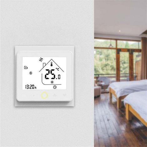 Smart Thermostat, Intellight Temperature Controller, 5A Water Floor Heating for Home without Wi-Fi (White) (1/4)