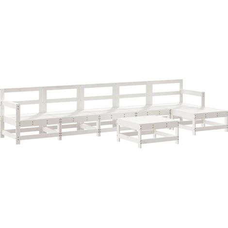 Maison Exclusive - Juego de muebles de jardín 7 pzas madera maciz (1/5)