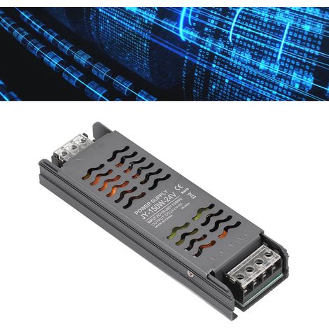Alimentation à découpage LED 150 W à tension constante, sortie 24 V CC, avec interrupteur intégré pour projets d'éclairage par ruban LED  tension d'entrée : 110-260 V CA (1/5)