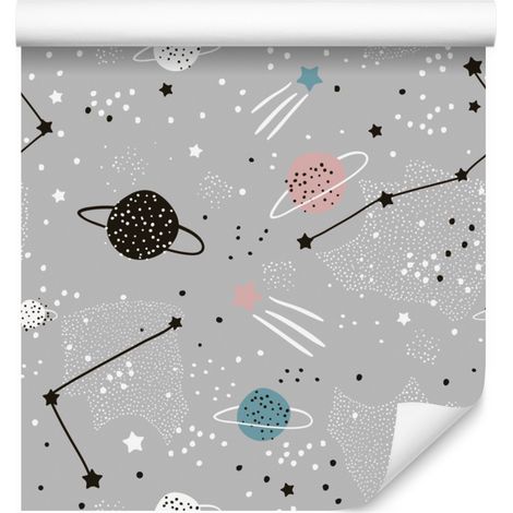 Skandinavisch inspirierte Tapete „Cosmos“ für Wohn- und Schlafzimmer, 50 x 1000 cm (1/5)
