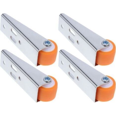 4-piece guide rollers for sliding doors with screws for wooden sliding screen doors. Anti-sag support rollers for side or bottom mounting (1/5)