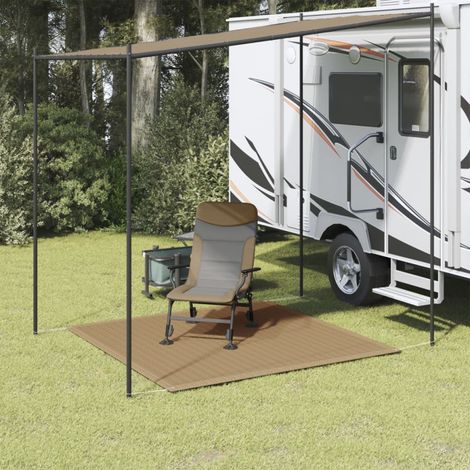 vidaXL Tappeto da Tenda 200x200 cm Grigio Talpa