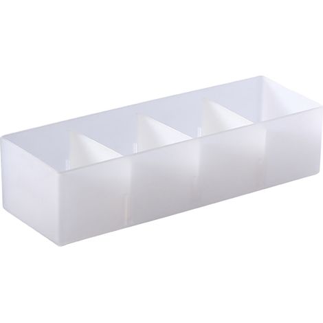 Boîte De Rangement Ajustable - Boîte À Tiroir Avec Séparateurs - Pour Bureau Cuisine Et Bureau - 20 x 13,4 x 4,8 cm - 1 Pièce (1/5)