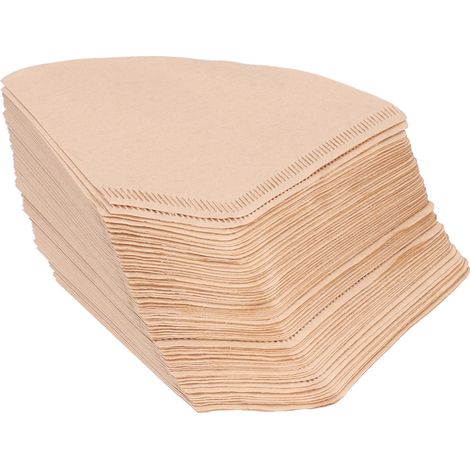 100 filtres à café en papier en forme d'éventail, en pâte de bois, accessoire pour la préparation du café (1/5)