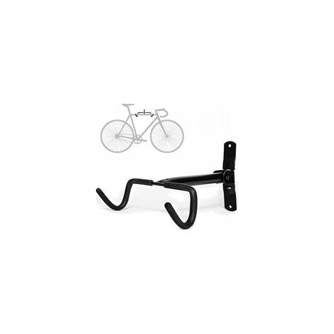 Support mural pour vélo pliable pour rangement de vélo et gain de place – Cintre pour vélo avec protection du cadre rembourré en mousse – Noir (1/5)