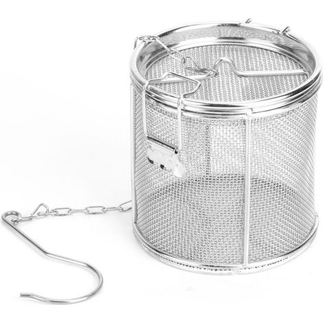 Passoire à thé en acier inoxydable pour soupe, assaisonnements, panier de séparation, filtre à épices, 10 x 10 cm (1/5)