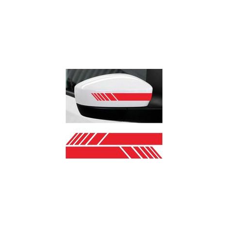 2 PCS Autocollant Réfléchissant pour Rétroviseur de Voiture, Bande Réfléchissante Personnalisée, Bande Latérale (Rouge) (1/5)
