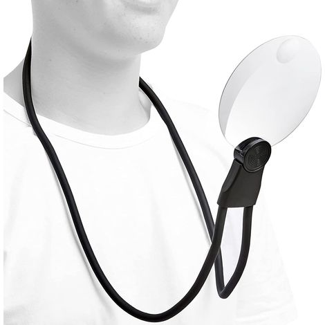 Loupe mains libres à porter autour du cou, loupe f
