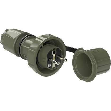 PC Electric 20051-u Spina di sicurezza ABS, PC 250 V Bronzo-verde (opaco) IP66, IP68