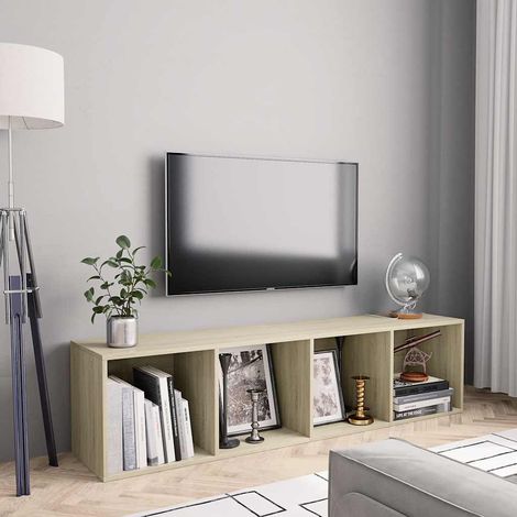 vidaXL Bibliothèque/Meuble TV Chêne sonoma 143x30x36 cm (1/5)