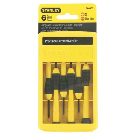 Juego de destornilladores Stanley precision screwdriver set puntas endurecidas ergonómico