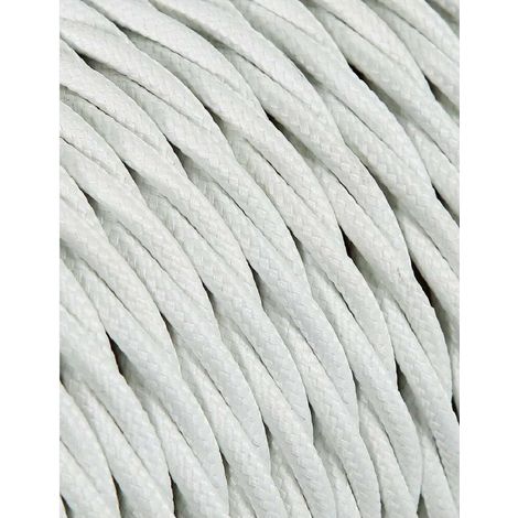 Câble électrique textile edm 2 x 0,75 mm blanc 5 mètres (1/2)