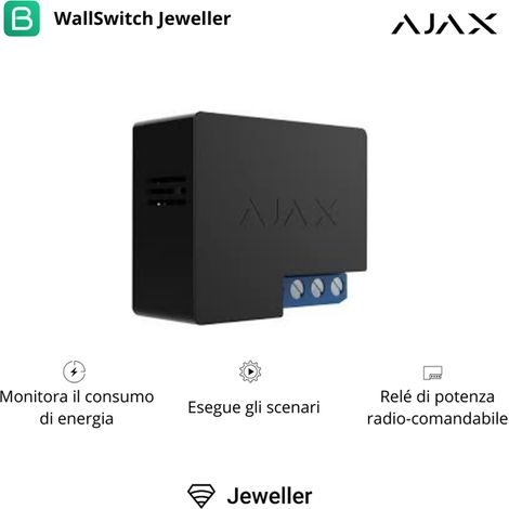 Ajax Systems WALLSWITCHB Funkrelais schwarz 3 kW