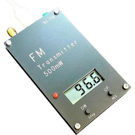 Émetteur de diffusion FM stéréo 76-108 m avec affichage numérique 2000 mW et puissance 500 mW (1/5)