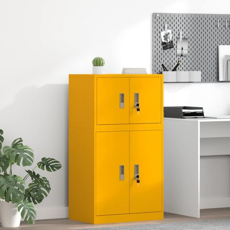 Armoire de rangement Jaune moutarde 60 x 40 x 40 cm Acier vidaXL
