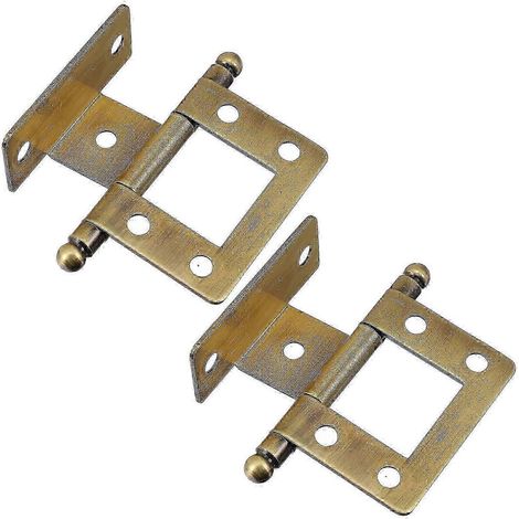 Lot de 2 charnières à ressort pour portes de placard, charnières de meubles, charnières invisibles, charnières de meubles de cuisine, charnières en laiton (1/5)
