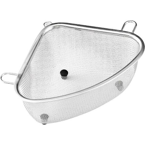 Passoire triangulaire de cuisine, égouttoir pratique en acier inoxydable pour panier alimentaire, à poser sur l'évier-Hanging L (1/5)