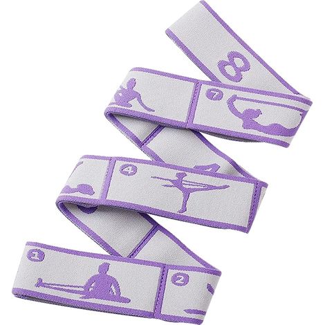 Sangle de Yoga Sangle d'exercice Ceinture de Yoga Elastique Extensible avec 8 Boucles pour l'entraînement de Danse Fitness (1/5)